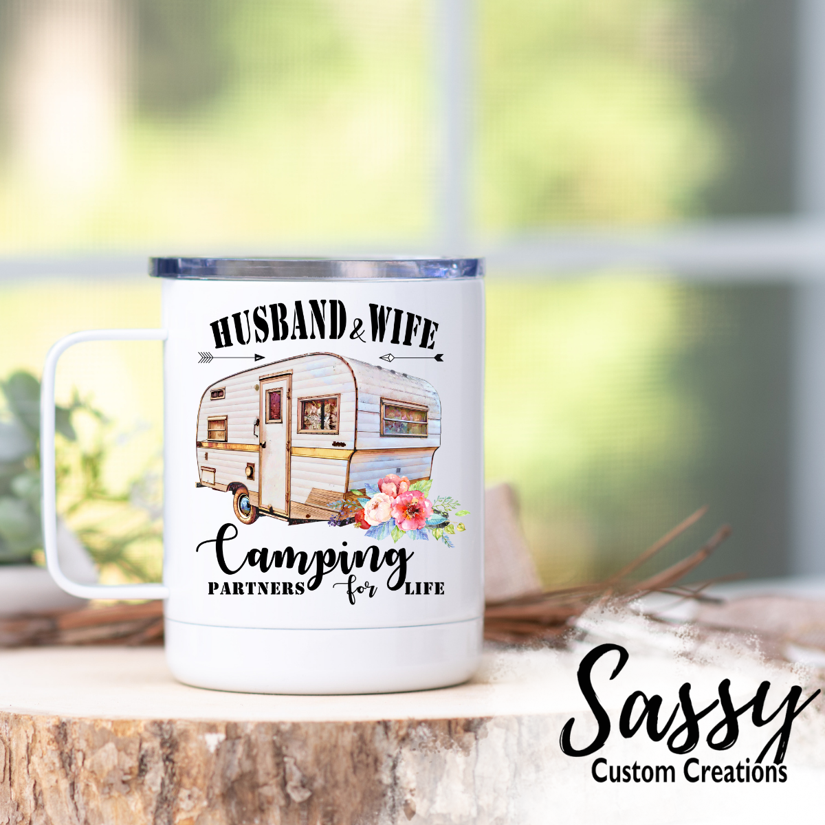 HUSBAND & WIFE CAMPING PARTNERS FOR LIFE CAMPMUG