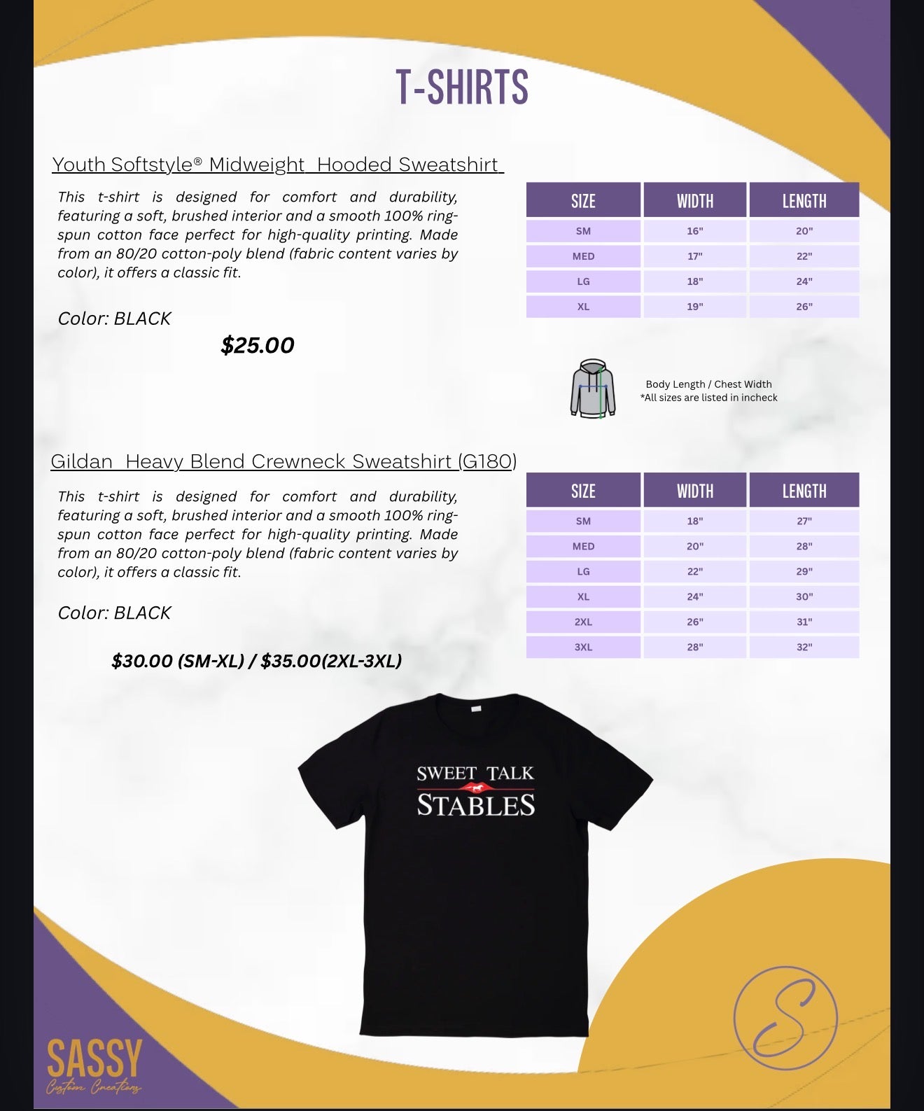 SWEET TALK STABLES TEES